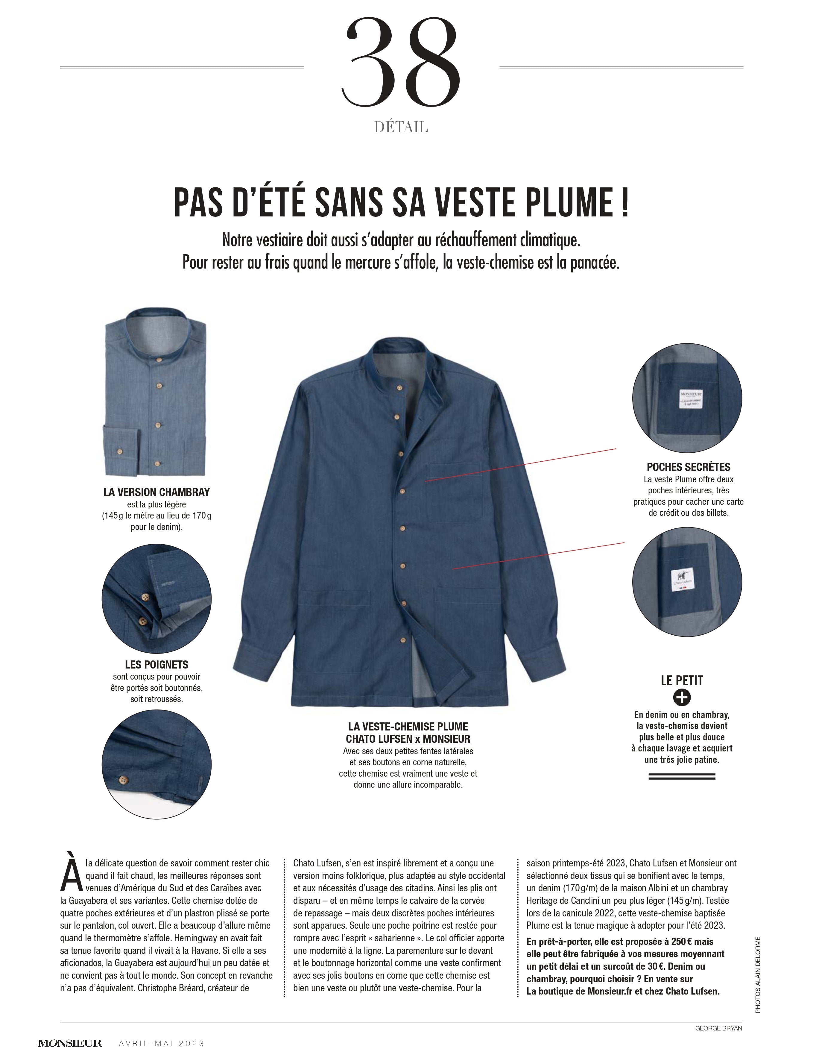 MTO Veste-Chemise Plume